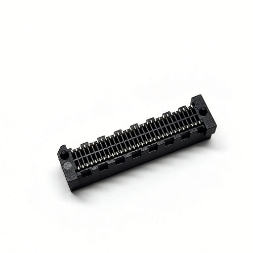 0.8MM SLOT 直立式 SMT LCP BLACK 2*30PIN Au3u"/Tin  L型焊接 塑高7.8MM